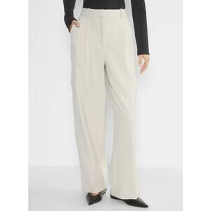 ARITZIA Babaton Birch Cream Spotlight Cargo High Waist Relaxed Fit Trouser Pants